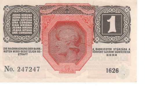 фото Австрия 1 крона 1916 UNC