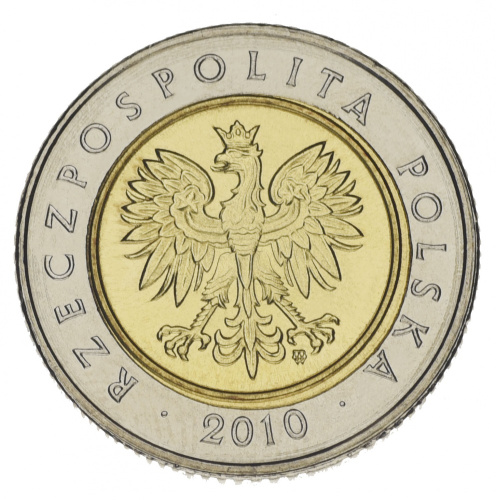 фото Польша 5 злотых 2010 Биметалл UNC
