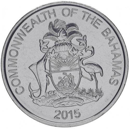 фото Багамы 25 центов 2015 UNC (KM#220)