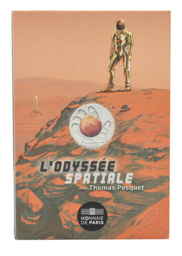 фото Франция 10 евро 2025 Серебро UNC Космическая одиссея - Планета Марс