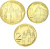 фото Сербия набор из 3 монет 2014-2016 UNC 1, 2, 5 динаров