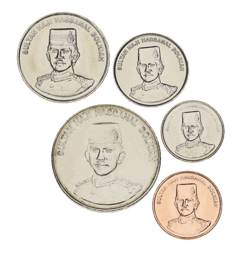 фото Бруней набор из 5 монет AU-UNC 1, 5, 10, 20, 50 сен