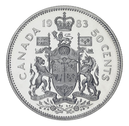 фото Канада 50 центов 1983 AU-UNC