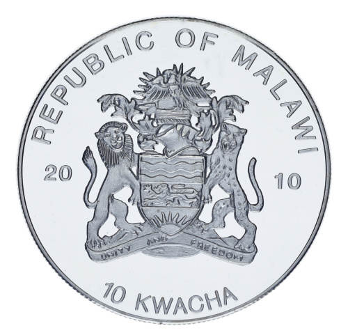 фото Малави 10 квача 2010 Proof Вымирающие виды лягушек - Пятнистый древолаз