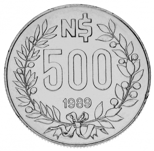 фото Уругвай 500 песо 1989 UNC