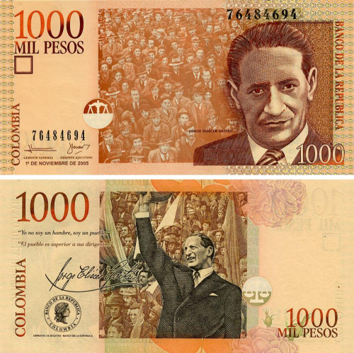 фото Колумбия 1000 песо 2005 UNC (P456a)
