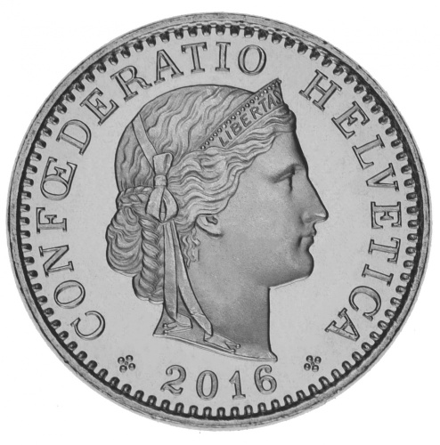 фото Швейцария 20 раппен 2016 UNC