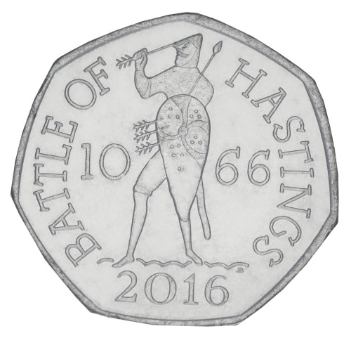 фото Великобритания 50 пенсов 2016 «Битва при Гастингсе» UNC