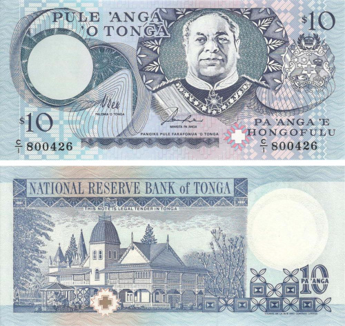 фото Тонга 10 паанга 1995 UNC (P34a)