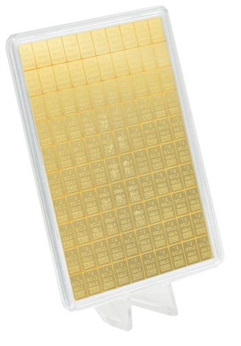 фото Инвестиционный золотой штампованный слиток Золото Au 999,9 1 грамм Valcambi (Швейцария)