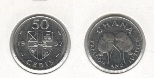фото Гана 50 седи 1997 F-VF (KM#31a)