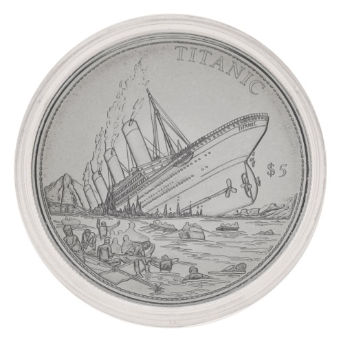 фото Либерия 5 долларов 2006 Серебро UNC Титаник