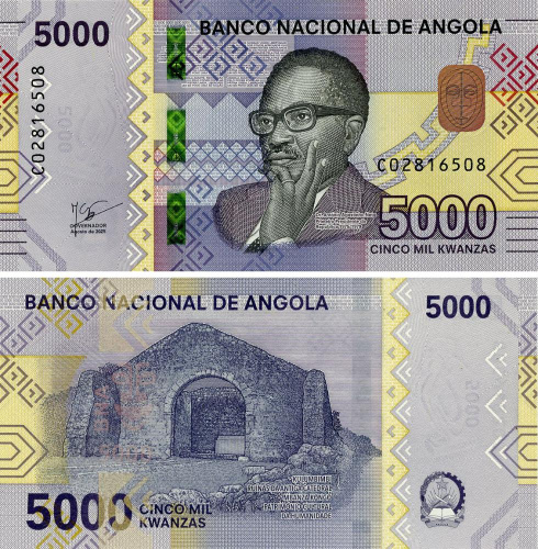 фото Ангола 5000 кванза 2025 UNC (PW164)