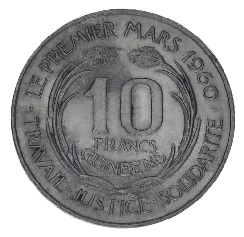 фото Гвинея 10 франков 1962 F-VF