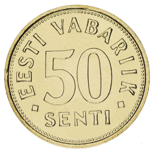 фото Эстония 50 сенти 2007 UNC
