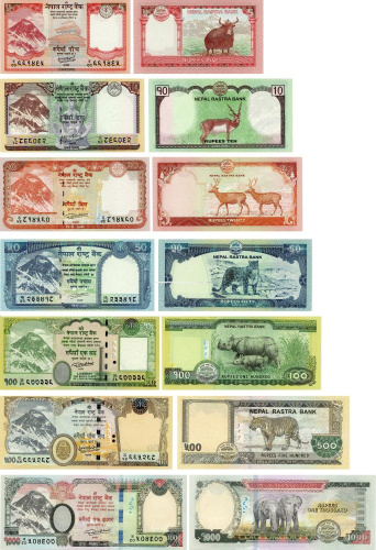 фото Непал набор из 7 банкнот 2019-2020 UNC 5, 10, 20, 50, 100, 500, 1000 рупий