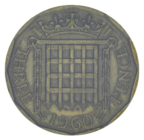фото Великобритания 3 пенса 1960 F-VF