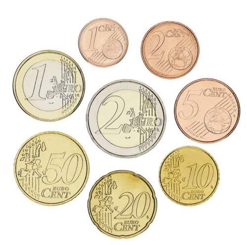 фото Греция набориз 8 монет евро 2002 UNC 1, 2, 5, 10, 20, 50 евроцентов, 1, 2 евро