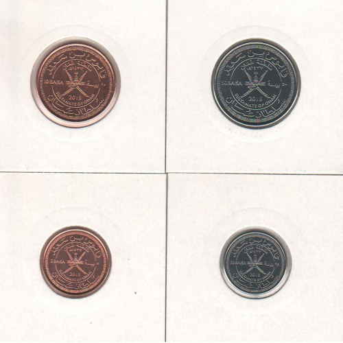 фото Оман набор из 4 монет 2015 UNC 5, 10, 25, 50 байза