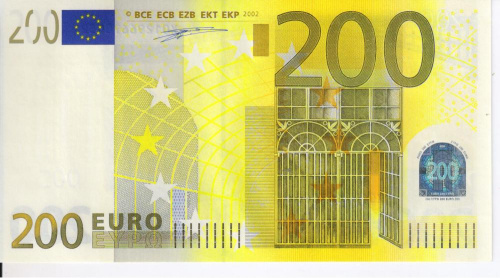 фото Германия 200 евро 2002 X R005 Дуйзенберг AU-UNC