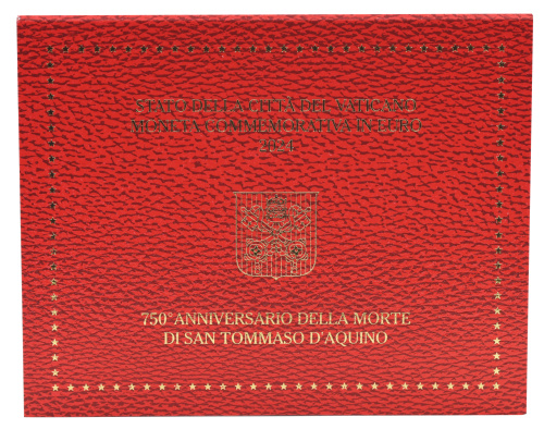 фото Ватикан 2 евро 2024 Биметалл UNC Фома Аквинский