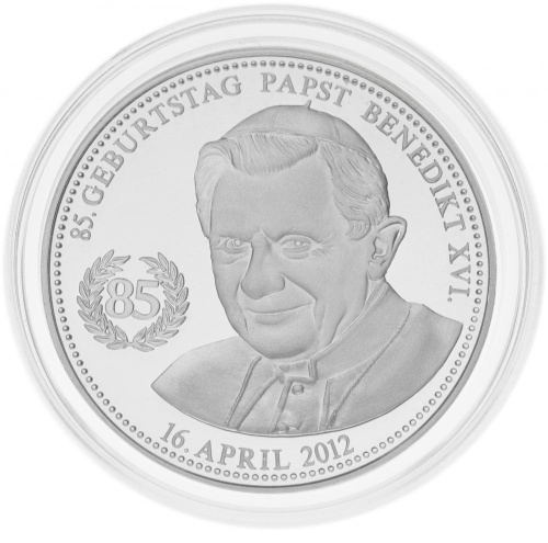 фото Германия Памятная медаль 2012 «85 лет Папе Бенекдикту XVI» Серебро UNC