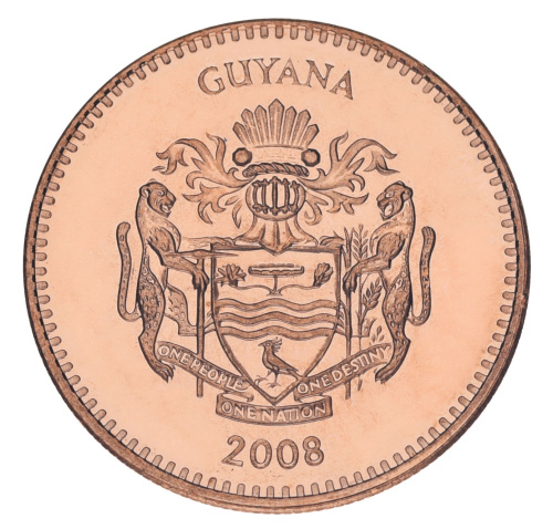 фото Гайана 5 долларов 2008 AU-UNC (KM#51)