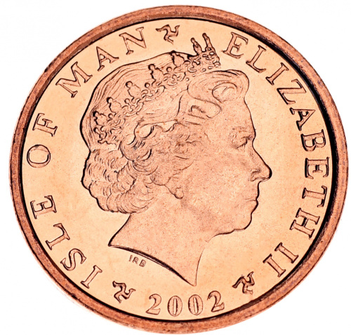 фото Остров Мэн 1 пенни 2002 UNC