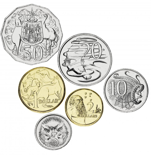 фото Австралия набор из 6 монет 2000-2012 UNC 5, 10, 20, 50 центов, 1, 2 доллара