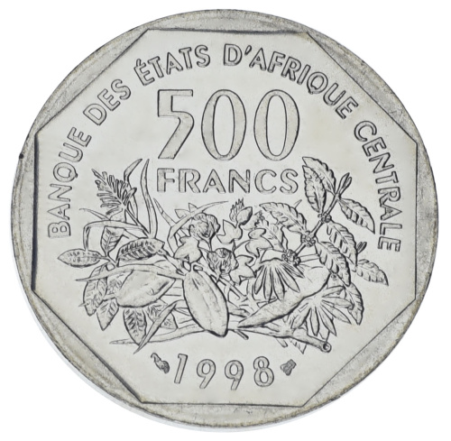 фото Центральная Африка 500 франков 1998 UNC