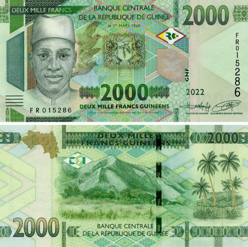фото Гвинея 2000 франков 2022 UNC (PW48)