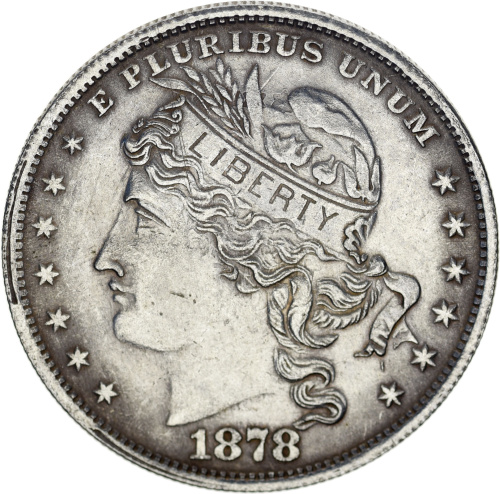 фото США 100 центов 1878 VF-XF (Сувенир)