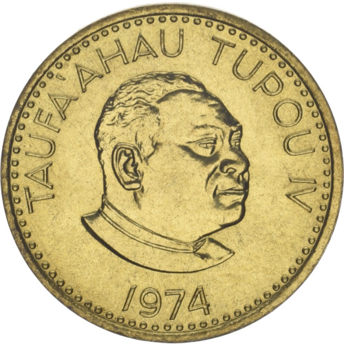фото Тонга 1 сенити 1974 VF-AU Черепаха (KM#27a)
