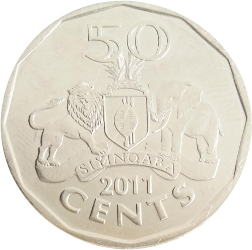 фото Свазиленд 50 центов 2011 UNC (KM#59)