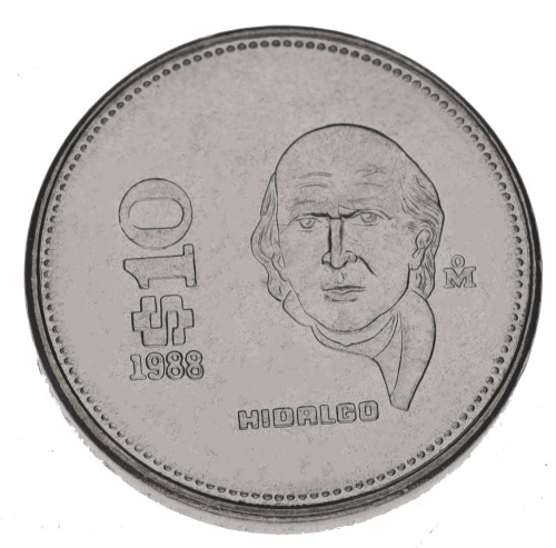 фото Мексика 10 песо 1985-1990 AU-UNC