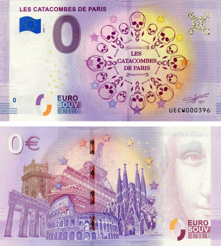 фото Франция 0 ЕВРО 2020 «Катакомбы Парижа Черепа» UNC