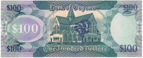 фото Гайана 100 долларов 1989 Лоуренс Уильямс UNC (P28)