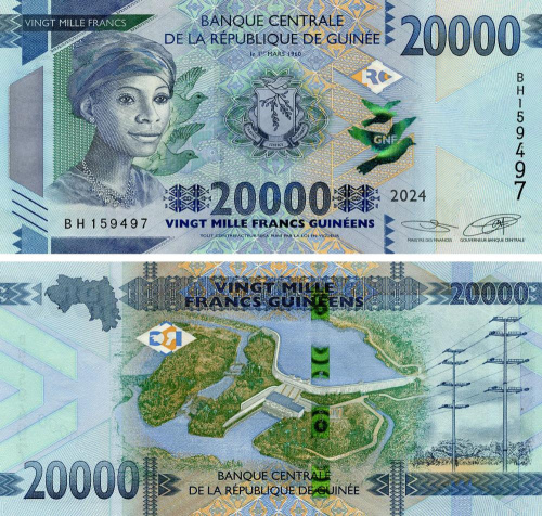 фото Гвинея 20000 франков 2024 UNC (P50)
