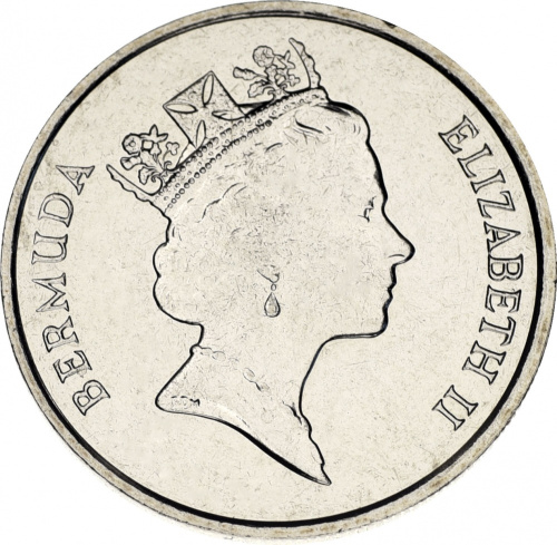 фото Бермуды 25 центов 1988 AU-UNC