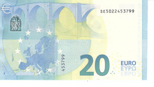фото Италия 20 евро 2015 SE S003 UNC