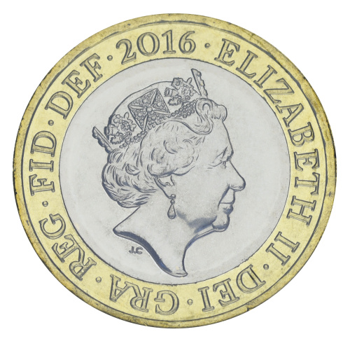 фото Великобритания 2 фунта 2016 Биметалл UNC Британия