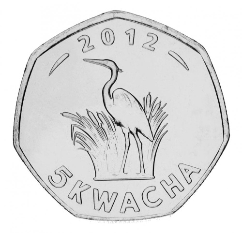 фото Малави 5 квача 2012 UNC Птица Цапля