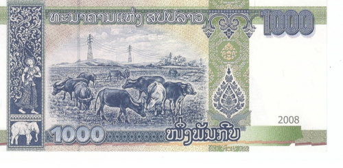 фото Лаос 1000 кип 2008 UNC (P39)