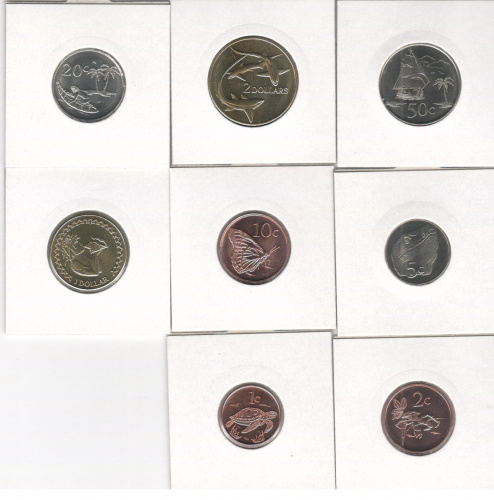 фото Токелау набор из 8 монет 2017 UNC 1, 2, 5, 10, 20, 50 центов, 1, 2 доллара