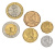 фото Чили набор из 6 монет 2008-2012 UNC 1, 5, 10, 50, 100, 500 песо