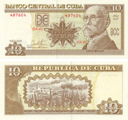 фото Куба 10 песо 2019 UNC (P117)