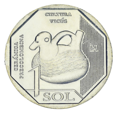 фото Перу 1 соль 2025 UNC Перуанская доколумбовая керамика – Культура Викуса