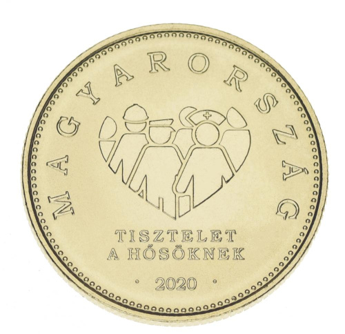 фото Венгрия 20 форинтов 2020 UNC Медицина Медики - Героям борьбы с пандемией коронавируса COVID-2019