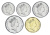 фото Фиджи набор из 5 монет 2009-2010 UNC 5, 10, 20, 50 центов, 1 доллар