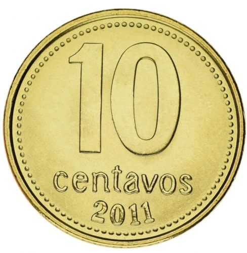 фото Аргентина 10 сентаво 2011 UNC